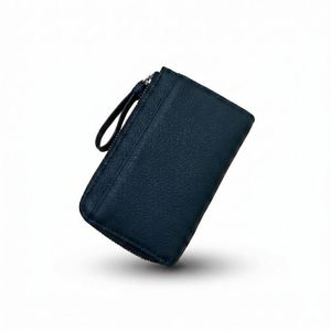 Porte-clés en cuir véritable de daim avec blocage RFID - Porte-clés élégant et portable - Product Image 1