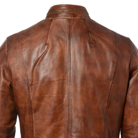 Veste en cuir chaude d'hiver de haute qualité pour hommes OEM coupe-vent à col montant avec logo personnalisé Tissu de rue populaire élégant Compétitif