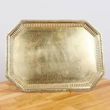 Plaque de présentation en métal dernier modèle pour le service des aliments avec bordure incurvée design Plaques de présentation en métal à finition dorée - Product Image 2