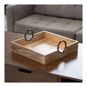 Offres Spéciales ustensiles de cuisine plateau en bois de forme ronde polyvalent avec poignée plateau de forme ronde en bois véritable et pur fait à la main - Product Image 5