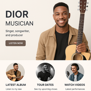 Phát triển trang web nhạc sĩ tùy chỉnh các chuyên gia web giá cả phải chăng cung cấp hiện đại và người dùng hiện diện trang web trực tuyến thân thiện - Product Image 3