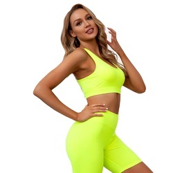 Conjunto de Sujetador deportivo Sexy para gimnasio para mujer, sujetador sólido transpirable con logotipo en la cintura, talla XL para Fitness, correr, Yoga, entrenamiento - Product Image 5