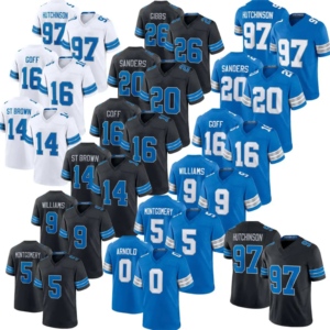 เสื้อฟุตบอลอเมริกันคุณภาพสูง RTS 2025 Lion สำหรับผู้ชาย ชุดกีฬา เสื้อปักลาย ปักโลโก้ เสื้อเจอร์ซีย์แบบกำหนดเองได้ พร้อมโลโก้ - Product Image 1