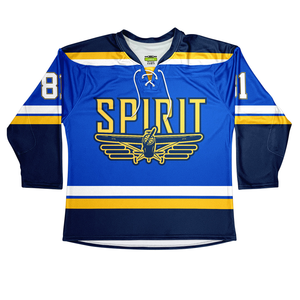 Vente en gros de maillots de hockey sur glace sublimés à col en V personnalisés numéro de nom en sergé de haute qualité évacuant l'humidité écologique 100% - Product Image 3