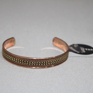 Pure <b>Copper</b> Cuff Ring Cuff Metal Crafts Stainless Men's Cufflinks Luxury Woven <b>Bracelet</b>(Cuff) From Tradnary - Product Image 1