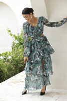 Gaun Chiffon Cetak Gaya Boho Chic Wanita Ramah Lingkungan, Bernapas, Kasual, Pesta, Malam Hari, Streetwear, Grosir Pabrik