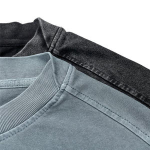 Conjunto de pantalones cortos de manga corta para hombre de verano Casual Vintage estilo callejero tejido lavado teñido deshilachado para parejas - Product Image 2