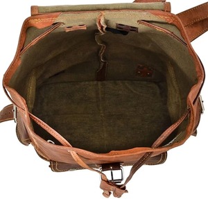 <b>Handmade</b> Vintage Women's Genuine <b>Leather</b> Purse Rucksack Backpack - Product Image 3