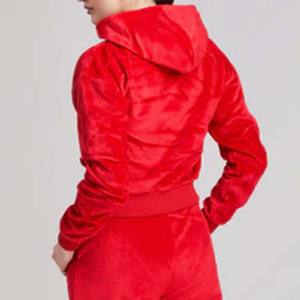 Hot Printed Color sólido 100% algodón transpirable Zip Sweatsuit Set mujeres Stand Front Heavyweight Winter Sporty Hoodie Jogger - Product Image 5