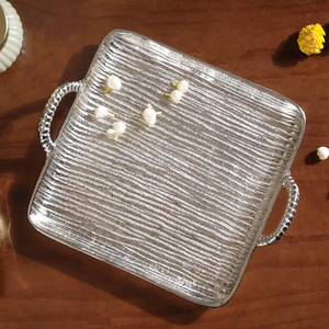 Plateau de service décoratif en aluminium pour mariage, plateau d'articles de table, plateaux de service en aluminium design écologique - Product Image 4