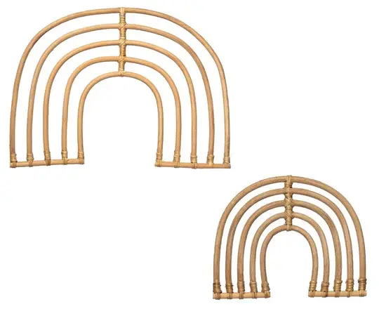 Berçário para meninas com arco-íris, decoração de parede para bebê menino pequeno com 2 pacotes de arco-íris boho decoração de viet