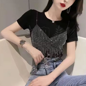 T-shirt décontracté pour femme en coton 100% respirant et à séchage rapide 2025 - Product Image 2