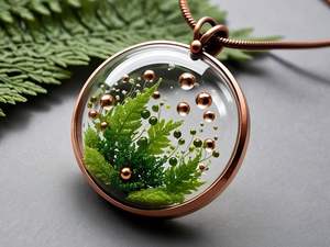 Chrysanthème Floral fait à la main moderne Durable Rectangle Buffalo Bone mode colliers femmes fleurs pressées pendentif bijoux - Product Image 3