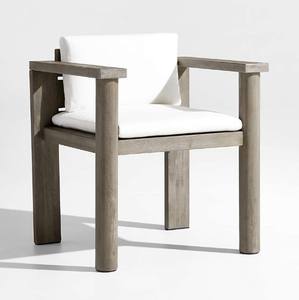 Ensemble de table à manger grise en teck, fabriqué en Indonésie - Product Image 4