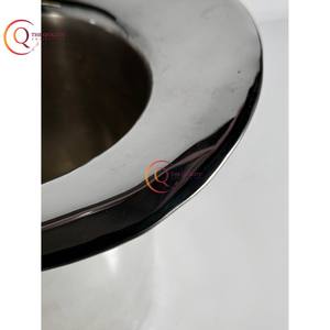 Enfriador de vino aislado de cubo de hielo de doble pared de acero inoxidable con diseño de sombrero para fiestas y eventos al aire libre brillante pulido hecho a mano - Product Image 4