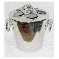 Seau à glace isotherme en acier inoxydable tendance avec couvercle pour fêtes, bars, vin rouge, snacks - Refroidisseur et glacière à vin