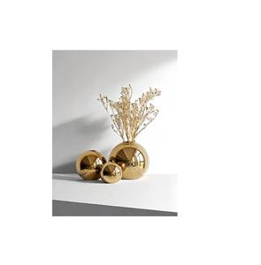 Macetas hechas a mano de aluminio sólido florero artificial mesita de noche decoraciones de exhibición florero de Metal maceta - Product Image 3