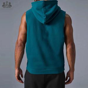 Men's Sleeveless 100% Cotton Solid Winter <b>Gym</b> <b>Hoodie</b> Tank Top for Bodybuilding Muscle Singlets Stringer Breathable Eco-Friendly - Product Image 6