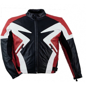 CHAQUETA DE CUERO PARA MOTO, ABRIGO DE MOTO DE COLOR NEGRO, CHAQUETAS DE MOTO A LA MODA, ROPA AL POR MAYOR - Product Image 2