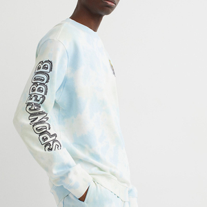 เสื้อสเวตเตอร์สีดำสำหรับผู้ชายผ้าโพลีเอสเตอร์/ ผ้าฝ้ายย้อมสีล้วนแบบกำหนดเองสำหรับฤดูใบไม้ผลิ - Product Image 6