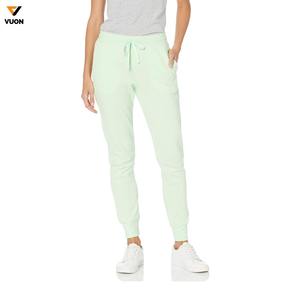 Pantalon de jogging avec logo personnalisé pour femmes Pantalon de survêtement à haute élasticité Poches Lounge Yoga Workout Pantalon respirant à cordon Taille moyenne - Product Image 1