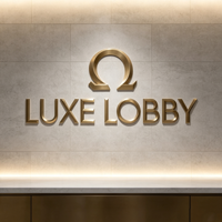Letras Metálicas 3D Personalizadas en Oro, Placa de Número de Casa Moderna de Acero Inoxidable Cepillado para Recepción de Hotel