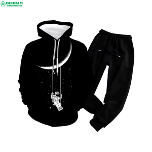 Survêtement d'hiver unisexe Behram International 2026 : Sweat à capuche et pantalon de survêtement écologiques, épais, personnalisables avec logo - Product Image 4