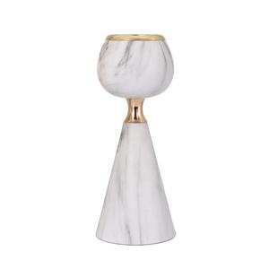 Bougeoir en marbre naturel et incassable, de forme personnalisée, éblouissant, centre de table de mariage Royal - Product Image 1