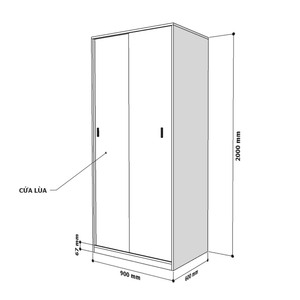 Rubber Wood Minimalist Folding <b>Wardrobe</b> Closet Convertible for Home Furniture Apartment Use TQA68035 - Product Image 5