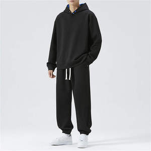 Tenue de jogging personnalisée Boxy-fit Tech Fleece 100% coton Vêtements de sport unis Survêtement surdimensionné pour hommes - Product Image 4