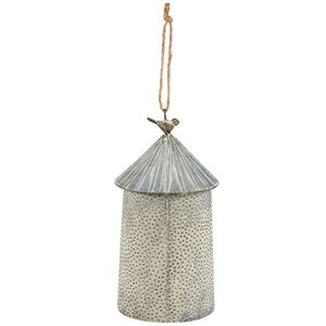 Casa de pájaros de metal resistente a la intemperie con un elegante diseño vintage, perfecta para decorar jardines al aire libre, patios, balcones - Product Image 5