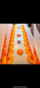 Set de Haldi, Guirnaldas de Flores de Caléndula Amarillas y Blancas, Decoración de Bodas, Decoración de Mandap, Decoración de Teej, Decoración de Carpas, Boda India - Product Image 6