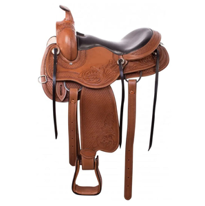 Selle de cheval en cuir et bois pour l'équitation professionnelle, course de barils, western, gravée à la main, disponible dans tous les modèles et tailles - Product Image 1