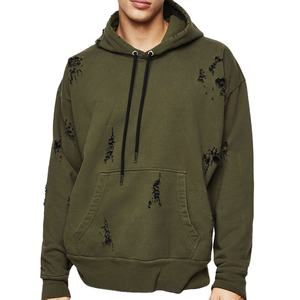 Marca privada Low Moq Hombres Sudaderas con capucha desgastadas Venta caliente Sudaderas con capucha desgastadas Hecho en Pakistán Sudaderas con capucha casuales unisex de gran tamaño - Product Image 1