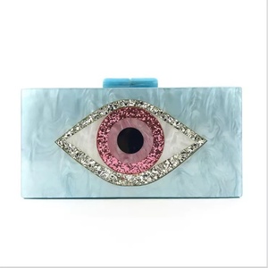 กระเป๋าคลัทช์ตอนเย็นทำจากอะคริลิคแบบดั้งเดิมกระเป๋าไม้ก๊อกกระเป๋าเครื่องสำอางสำหรับผู้หญิงมีลวดลายการ์ตูนสำหรับงานแต่งงาน - Product Image 1