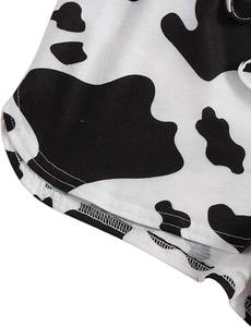 Women's High Waist Criss-Cross Denim Shorts Stretchy Straight Leg with Raw Cuffs & Hot Pattern Cotton Shorts Washed Printed - Product Image 4