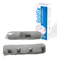 Bandage de compression élastique Goldfix 15 cm x 3,5 m, gaze médicale, certifié CE Classe I, thérapie, premiers secours, non stérile