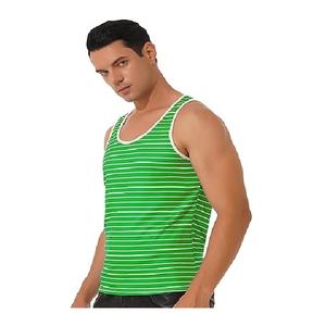 Summer Comfortable Best Selling Stripe Color 100% Cotton Single Jersey Round Neck Men's tank <b>Top</b> From Bangladesh Best Price - Product Image 4