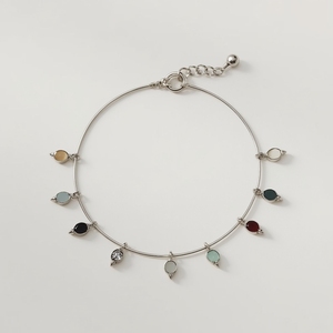 Brazalete Ajustable de Oro Macizo con Detalles de Cabujón Redondo Multicolor, Joyería de Lujo con Certificación GIA OEM - Product Image 3