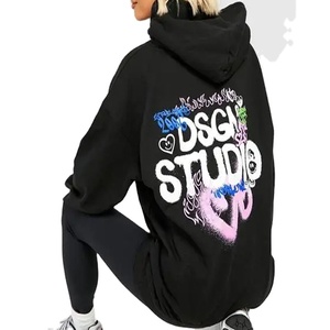 Sweat à capuche zippé pour femme, décontracté, oversize, en polaire, style streetwear, avec logo personnalisé, haut tendance - Product Image 1
