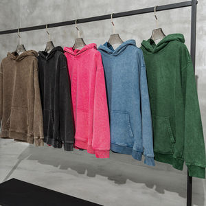 2025 Trendy Acid Wash Sweat à capuche surdimensionné Streetwear Pull unisexe - Product Image 5