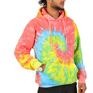 Meilleure vente de sweats à capuche personnalisés Tie Dye pour adultes couleur unie 100% coton décontracté Style hiver prix raisonnable - Product Image 2