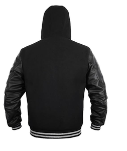 Veste universitaire pour homme, manches en cuir véritable et mélange de laine, veste universitaire pour garçons, veste universitaire pour collège - Product Image 2