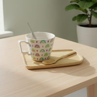 Ensemble de tasses à café en céramique 3460467Set-0.32, style Europe du Nord, avec infuseur pour le thé, pour l'exportation