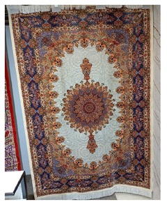 Tapis oriental en soie persane fait main, tapis de décoration intérieure de luxe, noué à la main, design traditionnel pour hôtels et maisons de luxe - Product Image 1