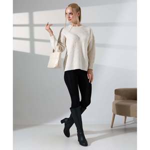 เสื้อสเวตเตอร์ถัก - สีเบจ - Product Image 3