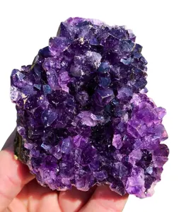 Venta caliente de la mejor calidad Natural Raw Deep Purple Amethyst | Raw Uruguay Amethyst Crystal Cluster por Alif crystal and AGATE