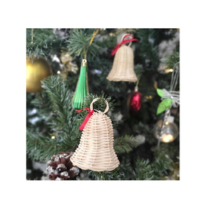 Vente en gros de cloche en rotin pour Noël cloche en rotin tissée à la main pour la décoration de Noël chambre d'enfant fabriquée au Vietnam - Product Image 1