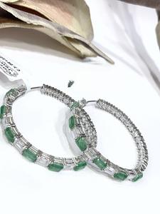 Boucles d'oreilles élégantes faites à la main Doublet Hoops avec torsion traditionnelle pour les tenues de fusion Boucles d'oreilles pour femmes pour la mode de fête - Product Image 6