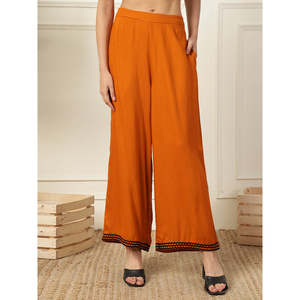 DEEBACO Conjunto de túnica de rayón liso hasta el tobillo con pantalón palazzo para mujer, mono largo de moda, vestido estilo occidental para mujer - Product Image 3